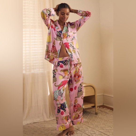 Anthropologie Other - NWT Karen Mabon Long-Sleeve Leopard Pajama Set